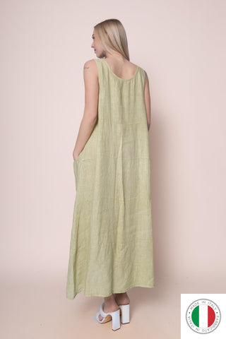 Linen Dress - OS6553-208 Linen Italia - Best Value Italian Linen and Cotton in Canada