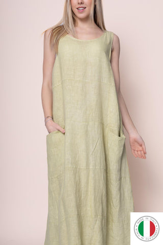 Linen Dress - OS6553-208 Linen Italia - Best Value Italian Linen and Cotton in Canada