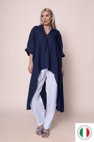 Linen Tunic - OS6841-17 Linen Italia - Best Value Italian Linen and Cotton in Canada