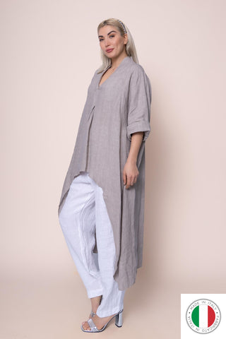 Linen Tunic - OS6841-40 Linen Italia - Best Value Italian Linen and Cotton in Canada