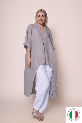 Linen Tunic - OS6841-40 Linen Italia - Best Value Italian Linen and Cotton in Canada