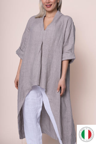 Linen Tunic - OS6841-40 Linen Italia - Best Value Italian Linen and Cotton in Canada