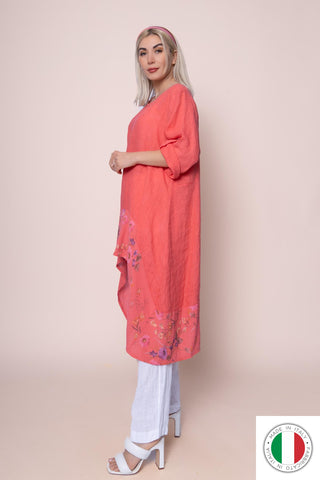 Linen Tunic - OS6970-116 Linen Italia - Best Value Italian Linen and Cotton in Canada