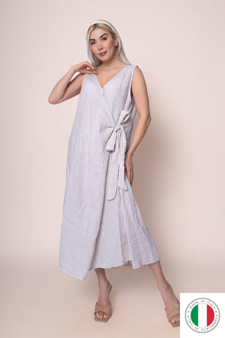 Linen Dress - OS7828-110 Linen Italia - Best Value Italian Linen and Cotton in Canada