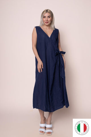 Linen Dress - OS7828-17 Linen Italia - Best Value Italian Linen and Cotton in Canada