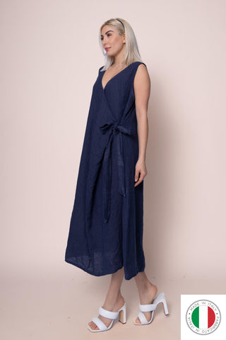 Linen Dress - OS7828-17 Linen Italia - Best Value Italian Linen and Cotton in Canada