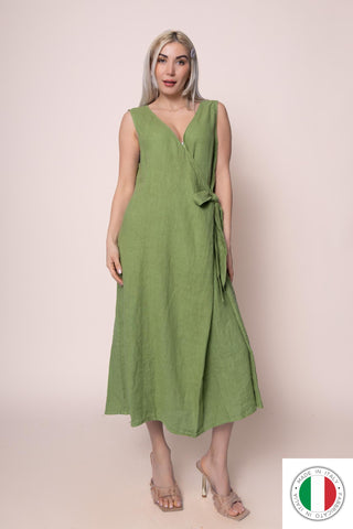 Linen Dress - OS7828-207 Linen Italia - Best Value Italian Linen and Cotton in Canada