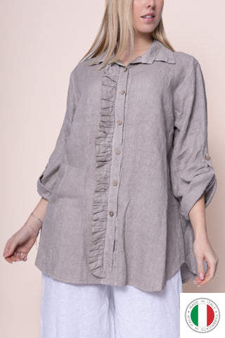 Linen Shirt - OS7848-40 Linen Italia - Best Value Italian Linen and Cotton in Canada