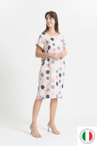 Linen Dress - OS18021-90 Linen Italia - Best Value Italian Linen and Cotton in Canada